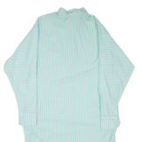 Womens Day Dress Blue Striped Long Sleeve Knee Length L