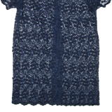 Womens Mini Dress Blue Short Sleeve Short M