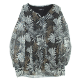 TODAY Womens Mini Dress Black Floral Long Sleeve Short M