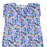 Womens Shift Dress Blue Floral Short Sleeve Knee Length XL