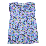 Womens Shift Dress Blue Floral Short Sleeve Knee Length XL