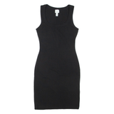 H&M Womens Bodycon Dress Black Sleeveless Short XS