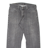 LEVI'S 514 Jeans Mens Grey Slim Straight Stone Wash W34 L26