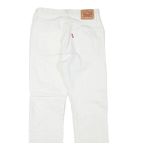 LEVI'S 501 Jeans Distressed Womens White Regular Straight W25 L30