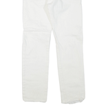 LEVI'S 501 Jeans Distressed Womens White Regular Straight W25 L30