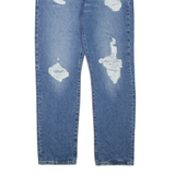 LEVI'S 501 Jeans Distressed Womens Blue Regular Straight W27 L30