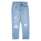 LEVI'S 501 Jeans Distressed Womens Blue Regular Straight W26 L26