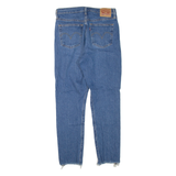 LEVI'S 501 Jeans Distressed Womens Blue Regular Straight W30 L28