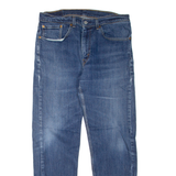 LEVI'S 505 Jeans Mens Blue Regular Straight Stone Wash W34 L32