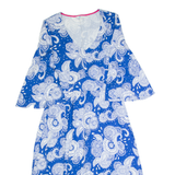 BODEN Womens A-Line Dress Blue Paisley Knee Length UK 12