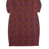 WHISTLES Womens Pencil Dress Red Silk Knee Length UK 14