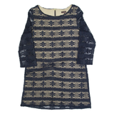 PHASE EIGHT Womens Bodycon Dress Blue Lace Long Sleeve Knee Length UK 14
