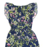 TOMMY HILFIGER Womens Day Dress Blue Floral Sleeveless Knee Length UK 10