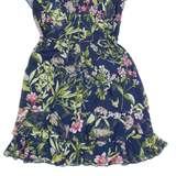 TOMMY HILFIGER Womens Day Dress Blue Floral Sleeveless Knee Length UK 10
