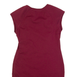 TED BAKER Womens Bodycon Dress Maroon Short Sleeve Knee Length M