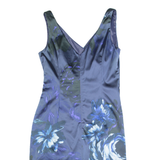 COAST Womens Bodycon Dress Blue Floral Sleeveless Knee Length UK 12
