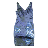 COAST Womens Bodycon Dress Blue Floral Sleeveless Knee Length UK 12