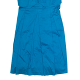 TED BAKER Womens Fit & Flare Dress Blue Sleeveless Knee Length M
