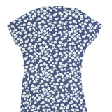 HOBBS LONDON Womens Pencil Dress Blue Spotted Short Sleeve Knee Length UK 12