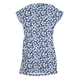 HOBBS LONDON Womens Pencil Dress Blue Spotted Short Sleeve Knee Length UK 12