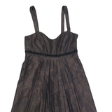 MAX&CO Womens Fit & Flare Dress Brown Sleeveless Knee Length UK 8