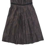 MAX&CO Womens Fit & Flare Dress Brown Sleeveless Knee Length UK 8