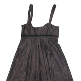 MAX&CO Womens Fit & Flare Dress Brown Sleeveless Knee Length UK 8