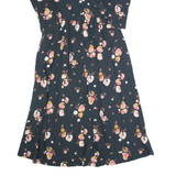 FAT FACE Womens Maxi Dress Blue Crazy Pattern Long UK 6