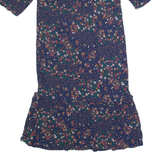 FAT FACE Oversized Womens Shift Dress Blue Floral Short Sleeve Knee Length UK 6