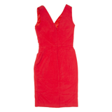 REISS Womens Pencil Dress Red Sleeveless Knee Length UK 4