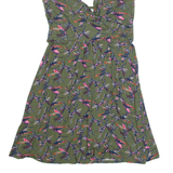 BODEN Womens Fit & Flare Dress Green Sleeveless Knee Length UK 14