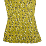 WHITE STUFF Womens A-Line Dress Yellow Floral Long Sleeve Midi UK 8