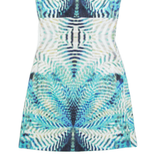 KAREN MILLEN Womens Pencil Dress Blue Crazy Pattern Sleeveless Knee Length UK 6
