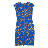 WHISTLES Womens Pencil Dress Blue Floral Sleeveless Knee Length UK 10