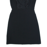 HOBBS LONDON Womens Pencil Dress Black Short Sleeve Knee Length UK 8