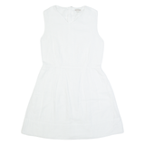 GAP Womens Fit & Flare Dress White Sleeveless Knee Length UK 8