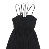 WHISTLES Womens Day Dress Black Sleeveless Knee Length UK 12