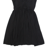 WHISTLES Womens Day Dress Black Sleeveless Knee Length UK 12