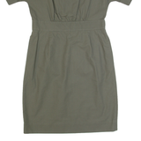 COS Womens Day Dress Green Short Sleeve Knee Length S