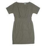 COS Womens Day Dress Green Short Sleeve Knee Length S