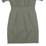 COS Womens Day Dress Green Short Sleeve Knee Length S