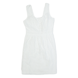 FAT FACE Womens Pencil Dress White Sleeveless Knee Length UK 14