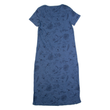 WHITE STUFF Womens T-Shirt Dress Black Floral Short Sleeve Long UK 12