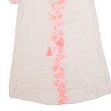 BODEN Womens Shift Dress Cream Short Sleeve Knee Length UK 14