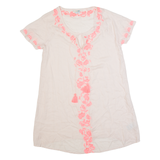 BODEN Womens Shift Dress Cream Short Sleeve Knee Length UK 14