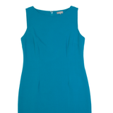 JAEGER Womens Pencil Dress Blue Sleeveless Midi UK 12