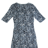 JIGSAW Womens A-Line Dress Grey Spotted Short Sleeve Midi S