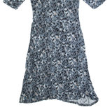 JIGSAW Womens A-Line Dress Grey Spotted Short Sleeve Midi S