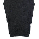 WHISTLES Womens Jumper Dress Black Knit Long Sleeve Knee Length UK 4