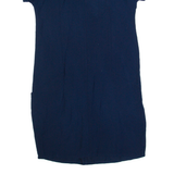 WHISTLES Oversized Womens Shift Dress Blue Short Sleeve Knee Length UK 4
